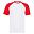 Футболка мужская SHORT SLEEVE BASEBALL T 160, красный, белый