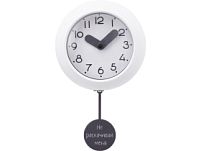 Настенные часы с маятником Pendulum, белый (уф печать)