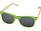 Sun Ray очки с бамбуковой оправой, зеленый лайм