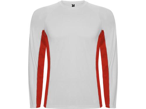 Футболка Shanghai  мужская с длинным рукавом, белый/красный