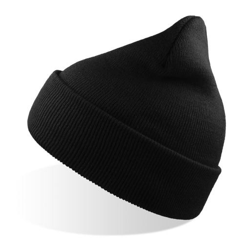 Шапка вязаная  двойная Wind-S, черный