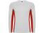 Футболка Shanghai  мужская с длинным рукавом, белый/красный