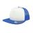 Бейсболка SNAP 90S, 5 клиньев, пластиковая застежка, белый, ярко-синий