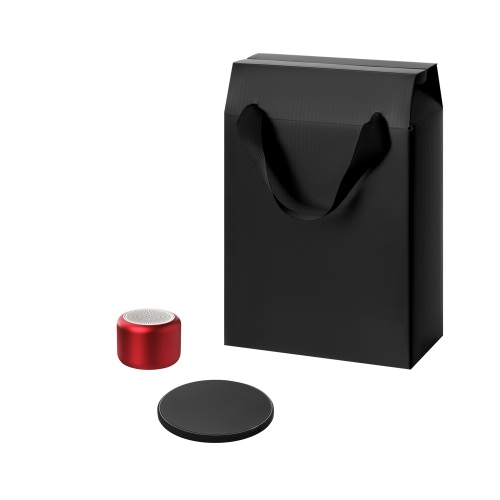 Подарочный набор Пэшн, Аурис (Passion, Auris), красный (колонка, зарядное устройство)