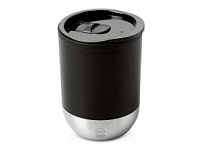 Термокружка LINDE с двойными стенками из переработанного полипропилена, черный