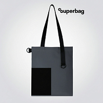 Шоппер Superbag Color (темно-серый с чёрным)