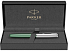 Ручка-роллер Parker Sonnet Essentials Green SB Steel CT, цвет чернил black, перо: F, в подарочной упаковке.