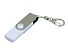 Флешка с поворотным механизмом, c дополнительным разъемом Micro USB, 16 Гб, белый