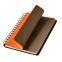 Ежедневник Виста (Vista) недатированный, оранжевый/коричневый