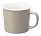 Матовая кружка Nancy 360 мл цветная снаружи, белая внутри, бежевый