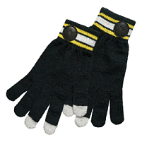 Образец вязанные перчатки с сенсорными пальцами CUSTOM MERCH, 100% аркил, черный, желтый