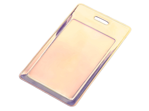 Чехол для пропуска переливающийся Aurora, мультицвет