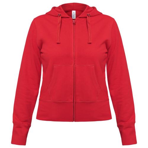 Толстовка женская Hooded Full Zip красная