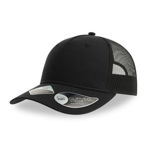 Бейсболка ZION, 5 клиньев, пластиковая застежка, черный