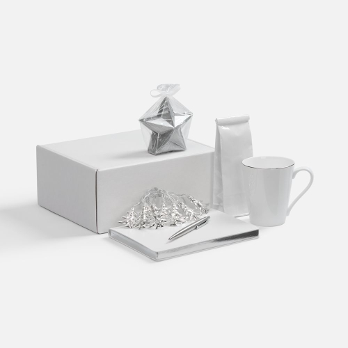 Набор «Планы на счастье», белый с серебристым