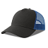 Бейсболка RAPPER COTTON-S, 5 клиньев, пластиковая застёжка, тёмно-серый, синий