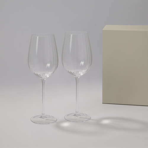 Подарочный набор 2 бокала для вина Бланш (Blanche) в серой коробке
