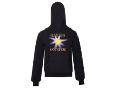 Худи Warsaw, унисекс, черный, ДТФ текстиль и термотрансфер