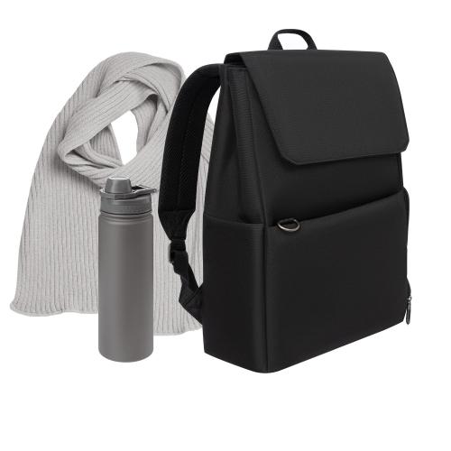 Подарочный набор Marco, серый (шарф, термобутылка, рюкзак)