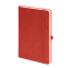 Бизнес-блокнот "Justy", 130*210 мм, красный, твердая обложка,  резинка 7 мм, блок-линейка, ярко-красный