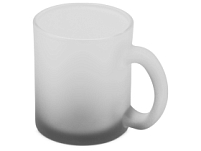 Стеклянная матовая кружка с градиентом для сублимации, черный Ombre Sub Стеклянная матовая кружка с градиентом для сублимации, черный Ombre Sub