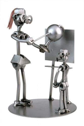 Школьный педагог Фигурки из металла HINZ & KUNST, серебряно-чёрный