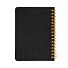 Блокнот на двойной пружине HELIX MINI, 105 х 150  мм, черный с оранжевым, блок в клетку, черный, оранжевый