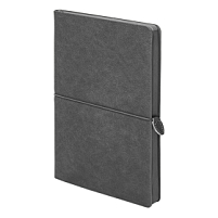 Ежедневник недатированный Fusion, А5, темно-серый, кремовый блок в линейку, серый
