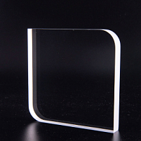 Награда QUADRA в подарочной коробке, матовые грани, 150х150х20 мм, акрил, прозрачный