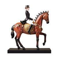 Статуэтка &amp;quot;Наездница и лошадь&amp;quot;, Черный/коричневый