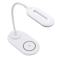 Настольная лампа с беспроводной зарядкой Duos, Белый