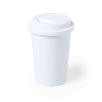 Стакан KOTON с крышкой, антибактериальный пластик, белый