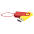 Флешка Designer To Go 2.0 USB 16Gb, Желтый/Красный