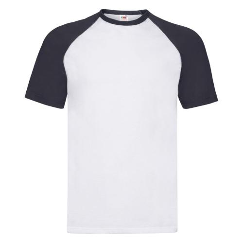 Футболка мужская SHORT SLEEVE BASEBALL T 160, темно-синий, белый