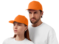 Бейсболка Mix 5-ти панельная 180 гр, оранжевый Бейсболка Mix 5-ти панельная 180 гр, оранжевый