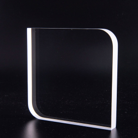 Награда QUADRA в подарочной коробке, матовые грани, 150х150х20 мм, акрил, прозрачный