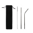 Набор многоразовых трубочек Оnlycofer black (стальной)