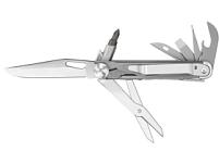 Нож-мультитул Rocktol 12 в 1 с титановыми ручками, серый