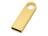 USB 2.0-флешка на 16 Гб с мини чипом и круглым отверстием, золотистыйй