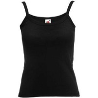 Майка женская "Lady-fit Strap T", черный