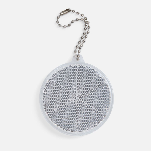 Пешеходный светоотражатель с цепочкой «Круг», белый