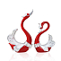 Набор статуэток &amp;quot;Влюбленные лебеди&amp;quot;, Красный