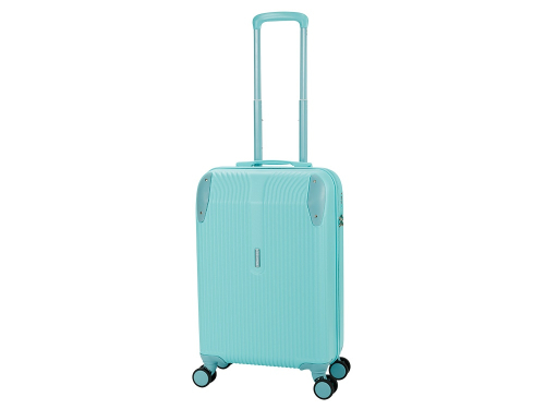 Чемодан TORBER В Отпуск, бирюзовый, ABS-пластик, 41 х 25 х 61 см, 48 л, 2,7 кг