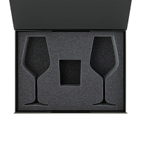 Ложемент под свечу Enigma + 2 бокала для вина в среднюю коробку-трансформер (арт. 695721)