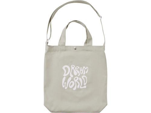 Сумка Helfer из хлопка на кнопке с регулирующейся лямкой, оливковый (3D термотрансфер)