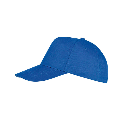 Бейсболка BUZZ, 5 клиньев, застежка на липучке, ярко-синий