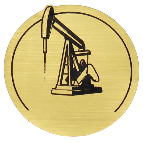Шильд-наклейка нефть, Золотой
