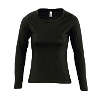 Футболка женская с длинным рукавом MAJESTIC, черный Футболка женская с длинным рукавом MAJESTIC, черный