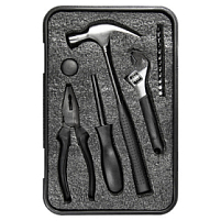 Набор инструментов Tools Baltimore черный 6 в 1 в пластиковом футляре, Черный