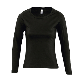 Футболка женская с длинным рукавом MAJESTIC, черный